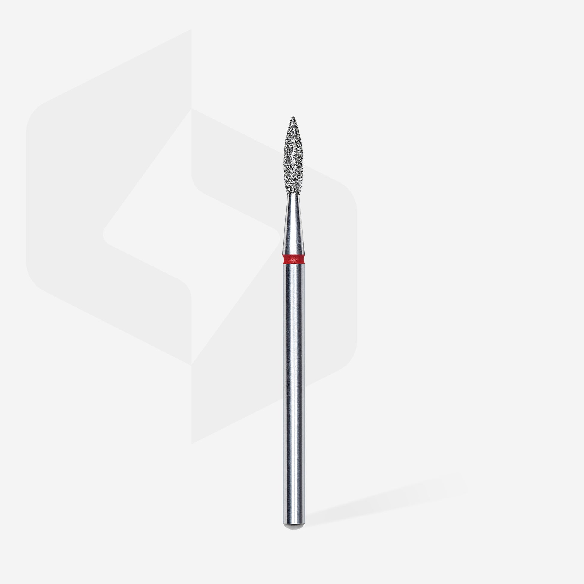 Bit/ Capat Freza Diamantat Flacara Rosie cu varf ascutit 2.1/8mm STALEKS - imagine 2